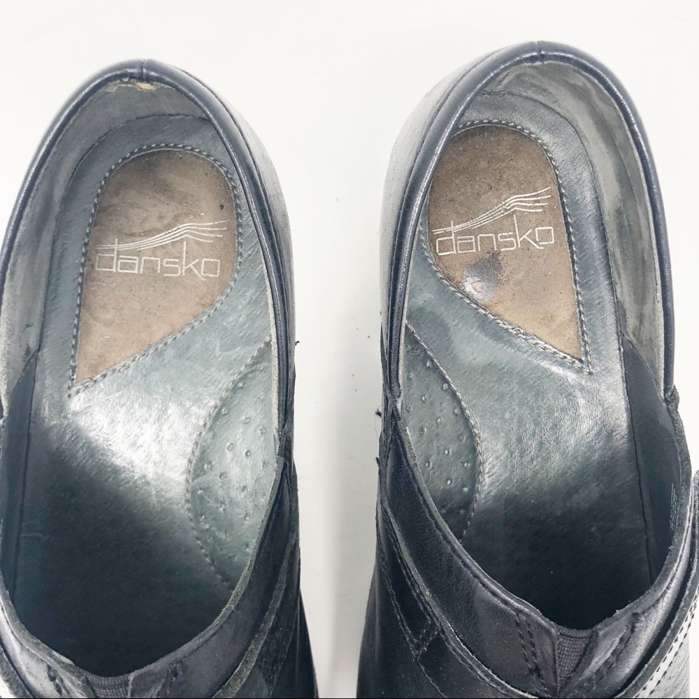 DANSKO | Black Clogs Slip On Strap Detail Heel 39 - Picture 9 of 11